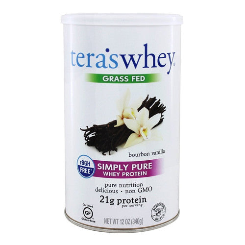 Teras Whey Grass Fed Simply Pure Whey Protein Powder, Bourbon Vanilla, 12 oz